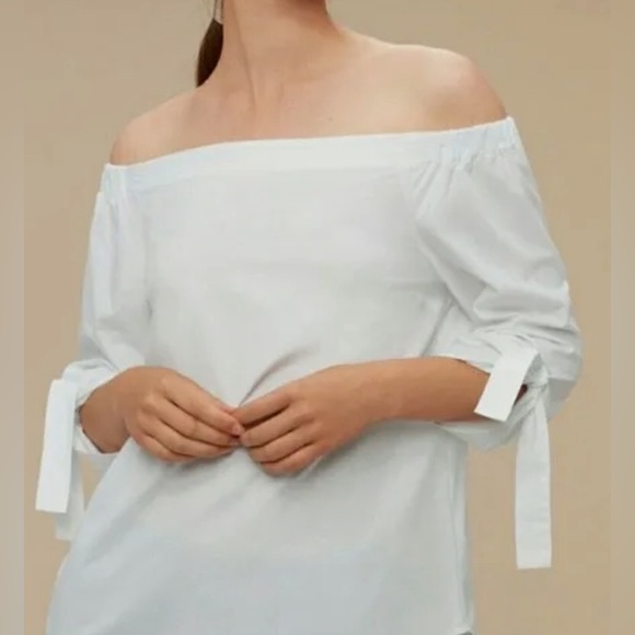 Aritzia Babaton Malik blouse size Medium white - Picture 4 of 11